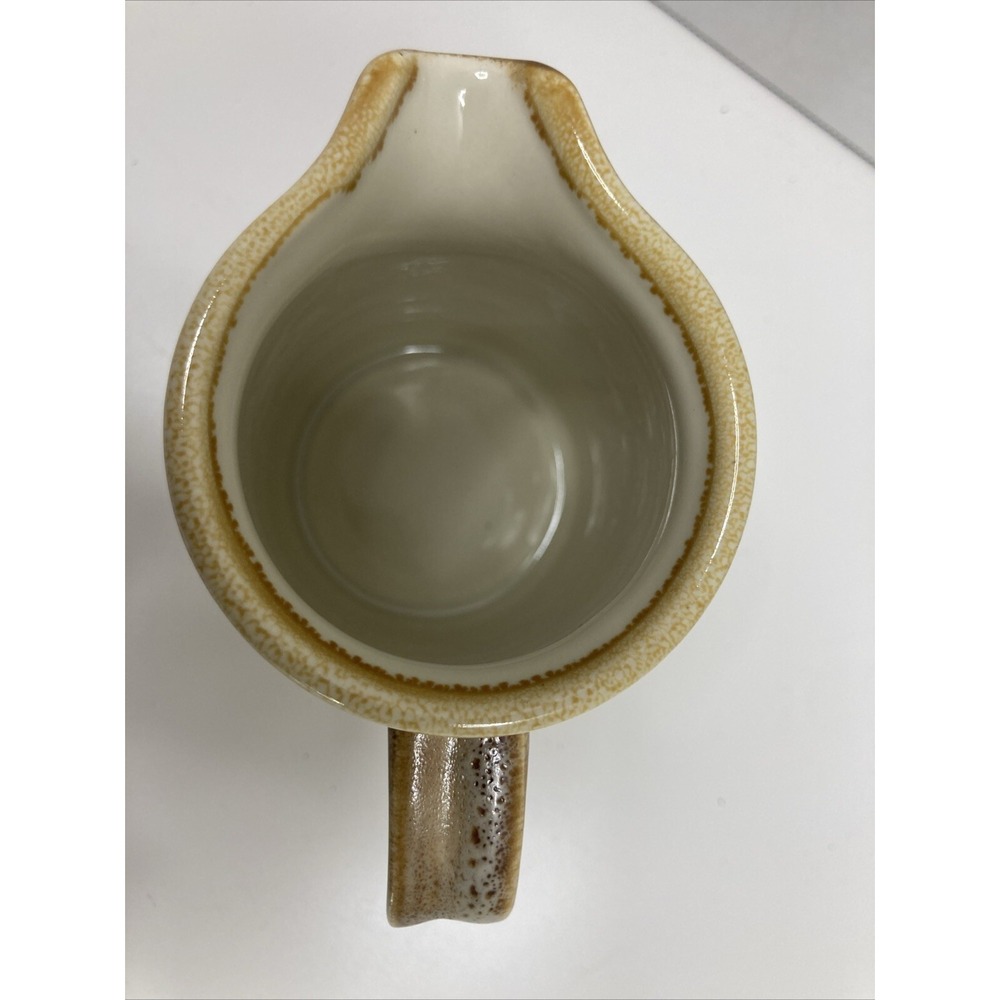 Mikasa Natures Song‎ Creamer Gravy Syrup Pitcher Brown Beige Drip Glaze 10oz - Picture 7 of 11